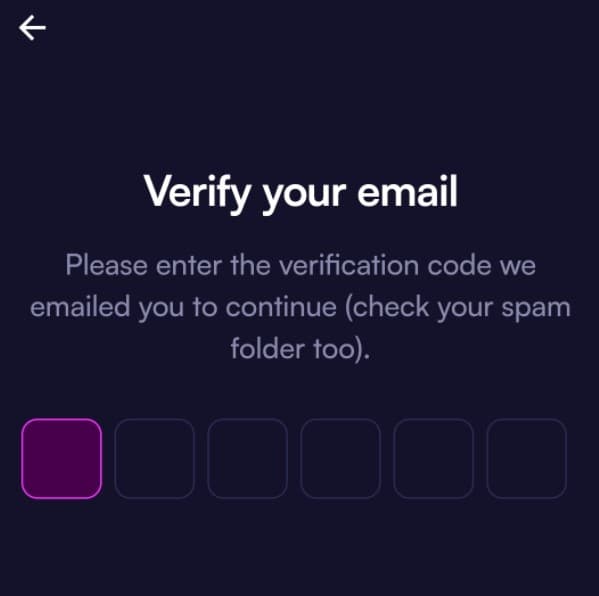 Email Verification Screen